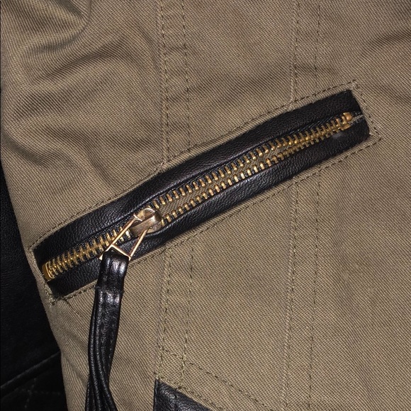 Very J Green and Black Leather Jacket - Picture 2 of 2